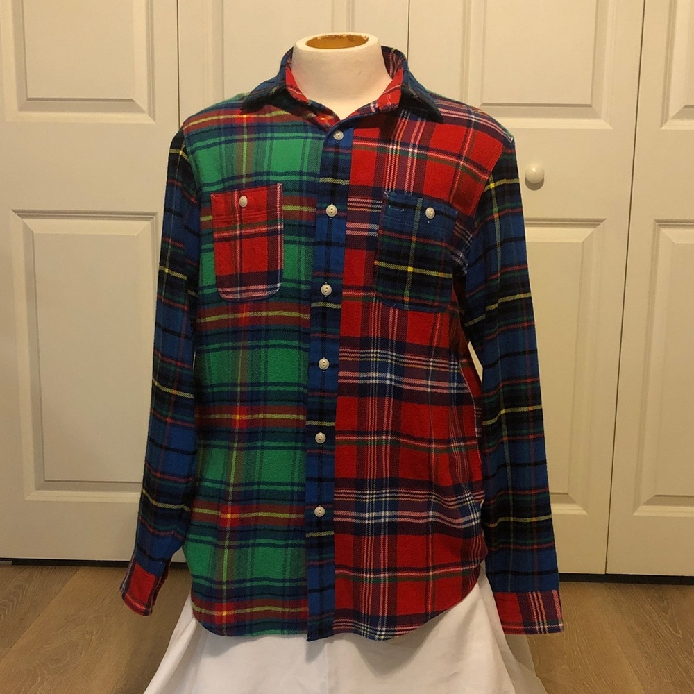 Ralph Lauren Red Green Blue Plaid Button-Down Shirt